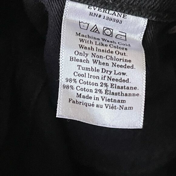 EVERLANE High Rise Skinny Jeans Black 25 - Picture 9 of 12